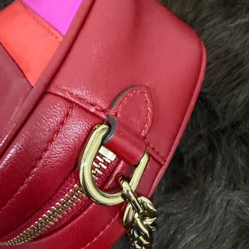 Tory Burch Vibrant Pink and Red Crossbody Bag